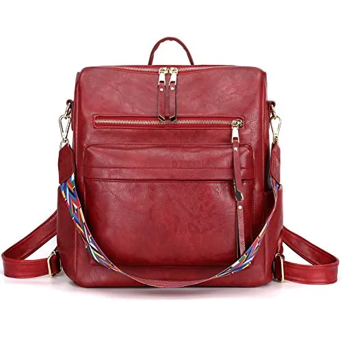 Women's Fashion Backpack Purses Multipurpose Design Convertible Satchel Handbags and Shoulder Bag PU Leather Travel bag