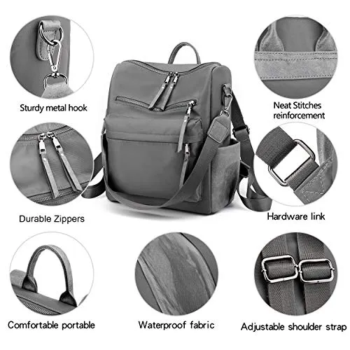 Women's Fashion Backpack Purses Multipurpose Design Convertible Satchel Handbags and Shoulder Bag PU Leather Travel bag