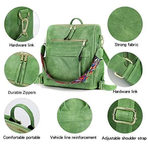 Women's Fashion Backpack Purses Multipurpose Design Convertible Satchel Handbags and Shoulder Bag PU Leather Travel bag