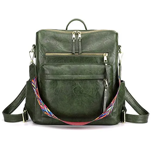 Women's Fashion Backpack Purses Multipurpose Design Convertible Satchel Handbags and Shoulder Bag PU Leather Travel bag
