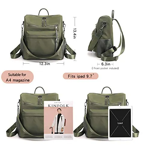 Women's Fashion Backpack Purses Multipurpose Design Convertible Satchel Handbags and Shoulder Bag PU Leather Travel bag
