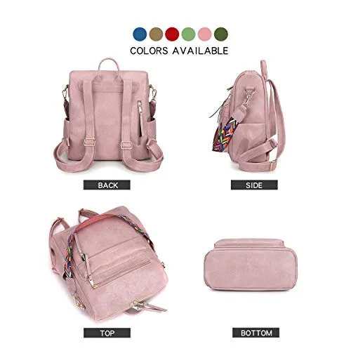 Women's Fashion Backpack Purses Multipurpose Design Convertible Satchel Handbags and Shoulder Bag PU Leather Travel bag