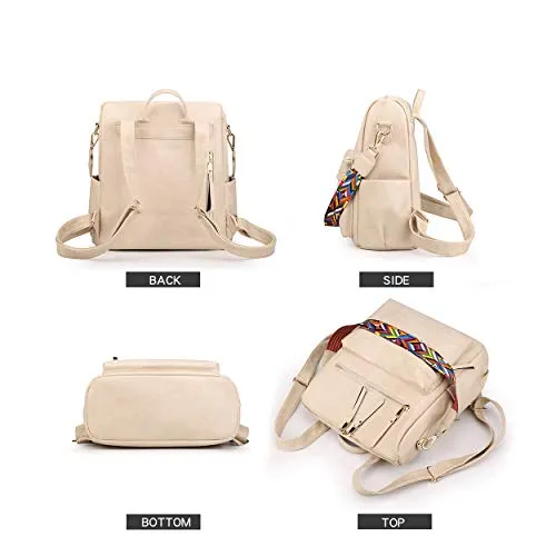 Women's Fashion Backpack Purses Multipurpose Design Convertible Satchel Handbags and Shoulder Bag PU Leather Travel bag