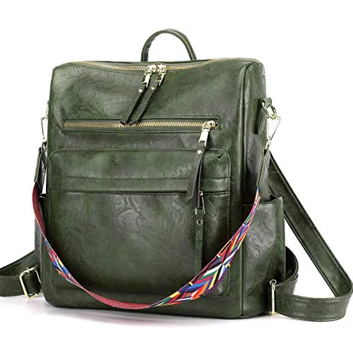 Women's Fashion Backpack Purses Multipurpose Design Convertible Satchel Handbags and Shoulder Bag PU Leather Travel bag
