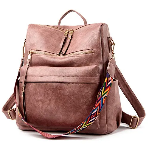 Women's Fashion Backpack Purses Multipurpose Design Convertible Satchel Handbags and Shoulder Bag PU Leather Travel bag