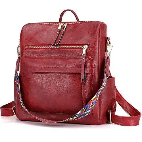 Women's Fashion Backpack Purses Multipurpose Design Convertible Satchel Handbags and Shoulder Bag PU Leather Travel bag