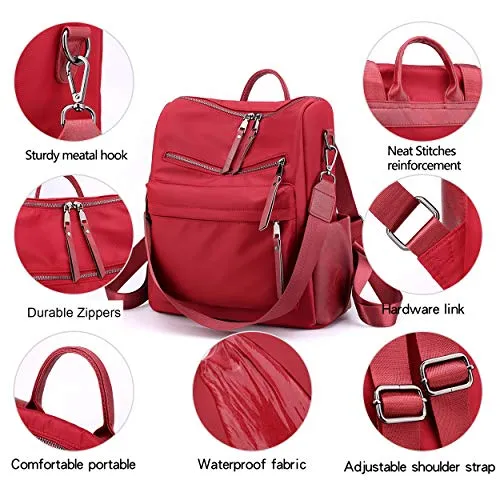 Women's Fashion Backpack Purses Multipurpose Design Convertible Satchel Handbags and Shoulder Bag PU Leather Travel bag