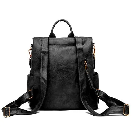 Women's Fashion Backpack Purses Multipurpose Design Convertible Satchel Handbags and Shoulder Bag PU Leather Travel bag
